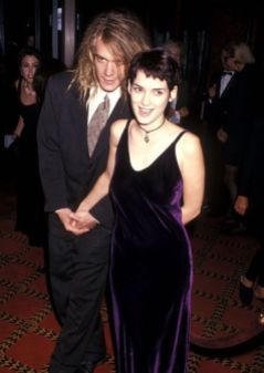 NEW YORK CITY - SEPTEMBER 13: Musician Dave Pirner of Soul Asylum and actress Winona Ryder attend "The Age of Innocence" New York City Premiere on September 13, 1993 at the Ziegfeld Theater in New York City. (Photo by Ron Galella, Ltd./WireImage) *** Local Caption *** Dave Pirner;Winona Ryder